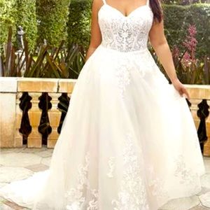 Designer wedding dress, including veil